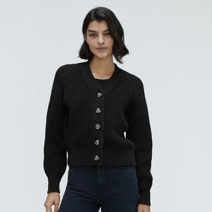 Everlane Cotton Cardigan Black xs